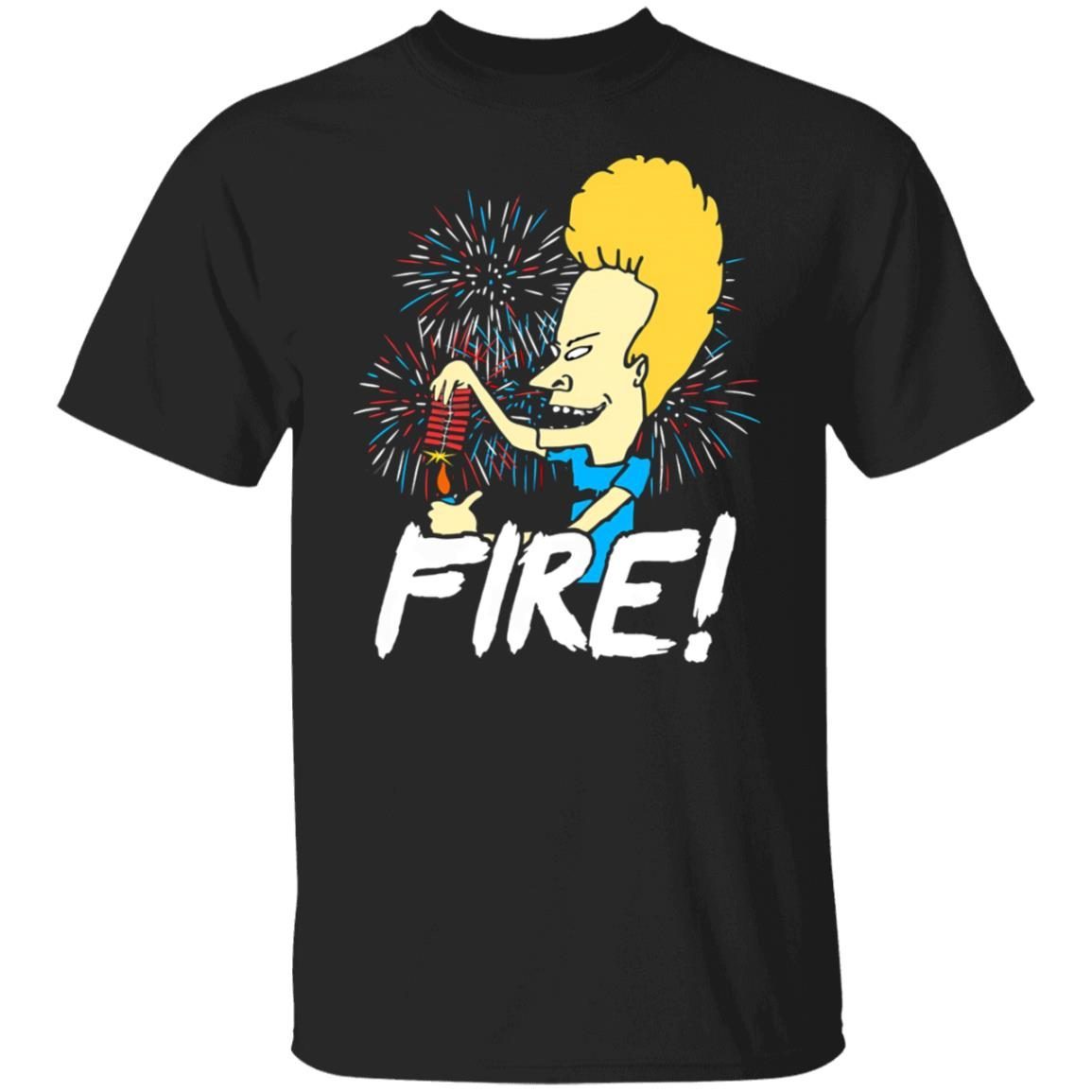 Beavis Fire 4th Of July Funny Shirt