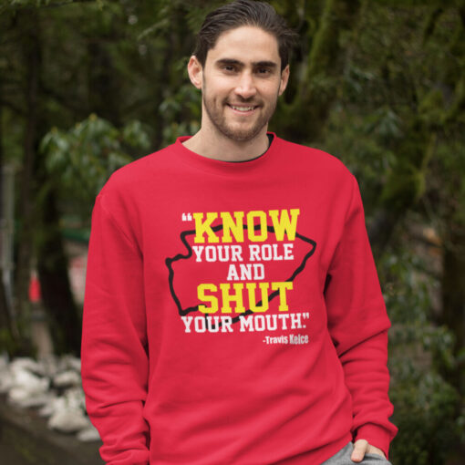 Travis Kelce Know Your Role And Shut Your Mouth Shirt.jpg