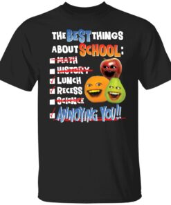 Funny The Best Things About School Shirt – Math, History, Lunch, Recess, Science Tee