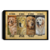 Golden Retriever Inspirational Wall Art – Be Strong Canvas Poster