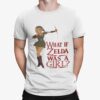 mockup of a man wearing a customizable t shirt against a plain color backdrop 1422 el 63