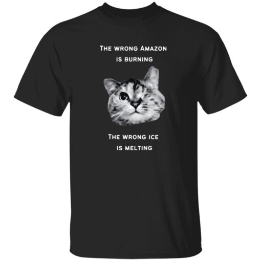 The Wrong Amazon Is Burning The Wrong Ice Is Melting Shirt