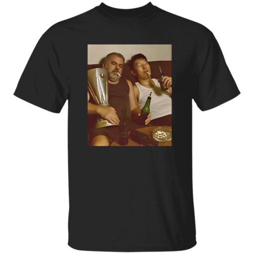 Ange Postecoglou and Son Heung Min Drinking And Smoking Shirt
